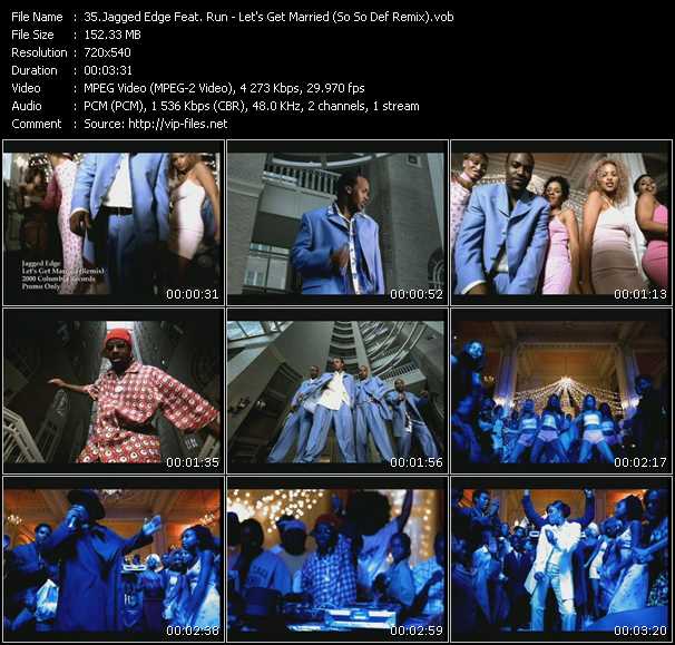 Jagged Edge Feat. Run video ”Let's Get Married (So So Def Remix)” from dvd ”Promo Only Hot Video September 2000” 