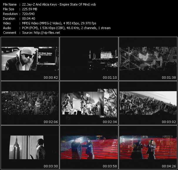 Jay-Z And Alicia Keys video ”Empire State Of Mind” from dvd ”Promo Only Hot Video December 2009” 