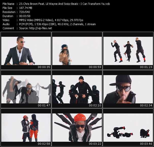 Chris Brown Feat. Lil Wayne And Swizz Beatz video ”I Can Transform Ya” from dvd ”Promo Only Hot Video December 2009” 