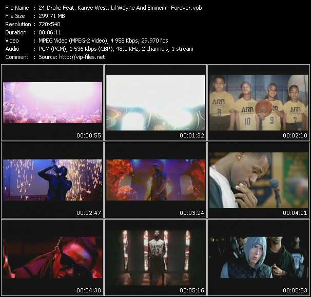 Drake Feat. Kanye West, Lil Wayne And Eminem video ”Forever” from dvd ”Promo Only Hot Video December 2009” 
