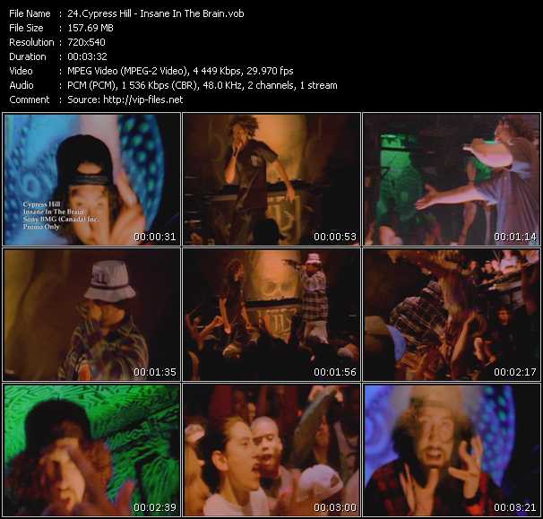 Cypress Hill video ”Insane In The Brain” from dvd ”Promo Only Canada Rhythm Video Issue 4” 