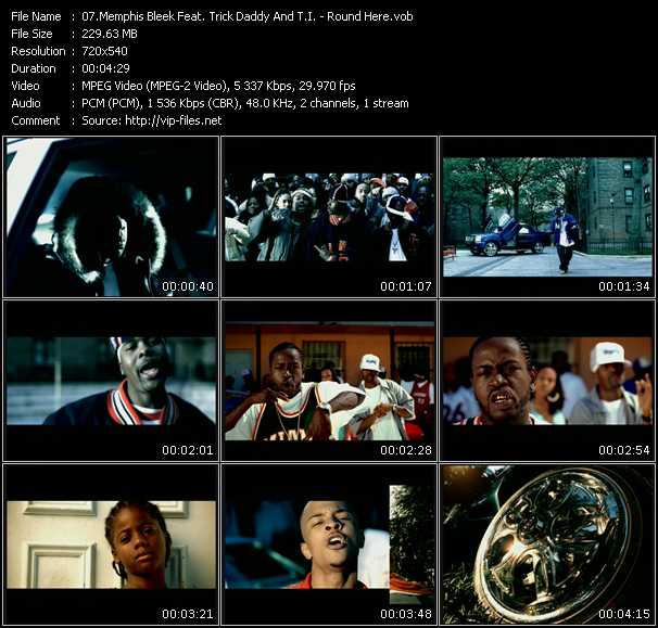 Memphis Bleek Feat. Trick Daddy And T.I. video ”Round Here” from dvd ”Promo Only Urban Video January 2004” 