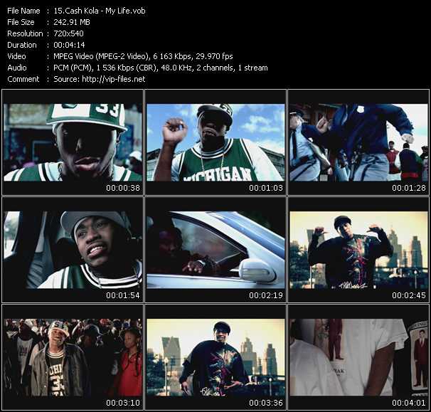 Cash Kola video ”My Life” from dvd ”Promo Only Urban Video January 2004” 