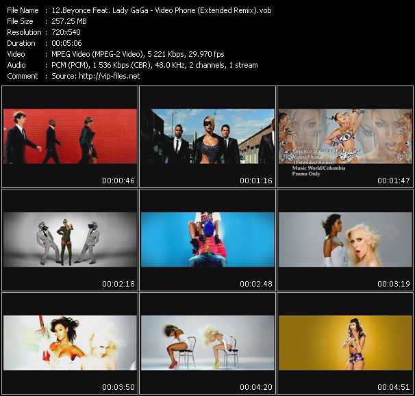 Beyonce Feat. Lady GaGa video ”Video Phone (Extended Remix)” from dvd ”Promo Only Urban Video January 2010” 