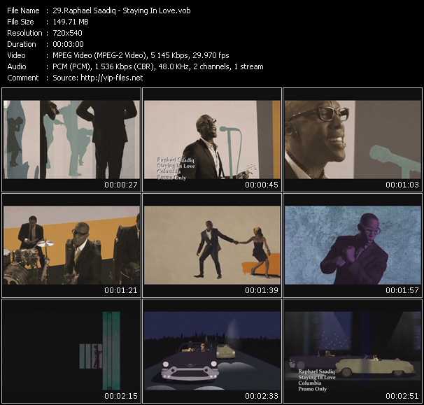 Raphael Saadiq video ”Staying In Love” from dvd ”Promo Only Urban Video January 2010” 