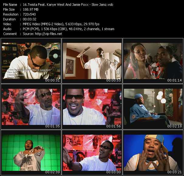 Twista Feat. Kanye West And Jamie Foxx video ”Slow Jamz” from dvd ”Promo Only Urban Video February 2004” 