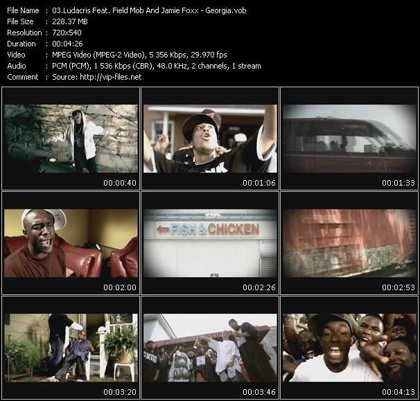 Ludacris Feat. Field Mob And Jamie Foxx video ”Georgia” from dvd ”Promo Only Urban Video February 2006” 