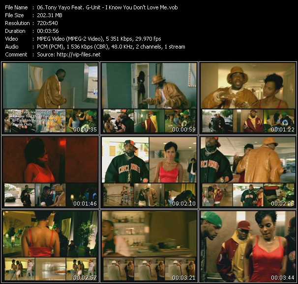 Tony Yayo Feat. G-Unit video ”I Know You Don't Love Me” from dvd ”Promo Only Urban Video February 2006” 