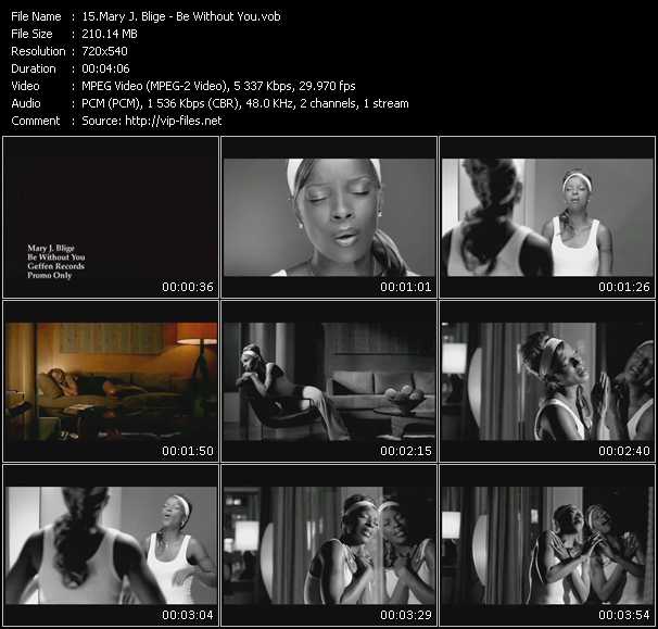 Mary J. Blige video ”Be Without You” from dvd ”Promo Only Urban Video February 2006” 