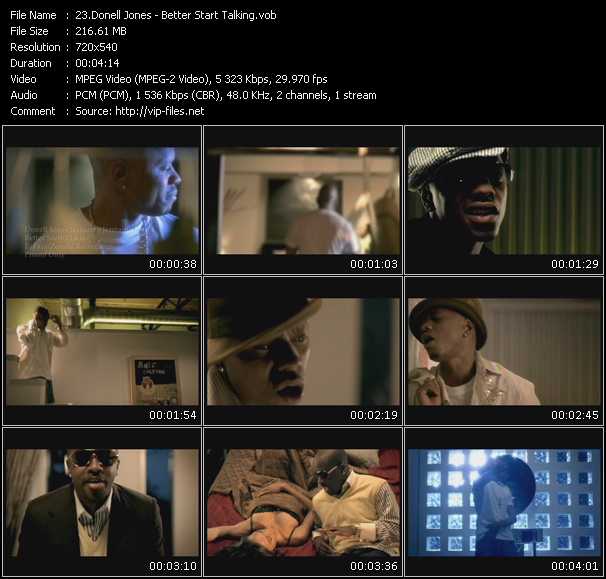 Donell Jones Feat. Jermaine Dupri video ”Better Start Talking” from dvd ”Promo Only Urban Video February 2006” 