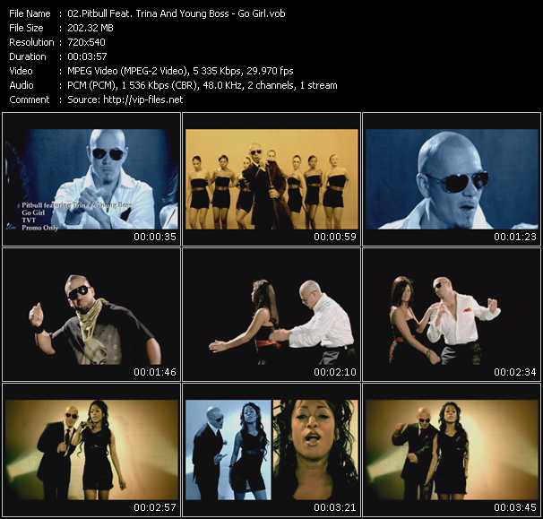 Pitbull Feat. Trina And Young Boss video ”Go Girl” from dvd ”Promo Only Urban Video February 2008” 