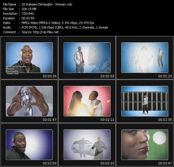 Raheem DeVaughn video ”Woman” from dvd ”Promo Only Urban Video February 2008” 