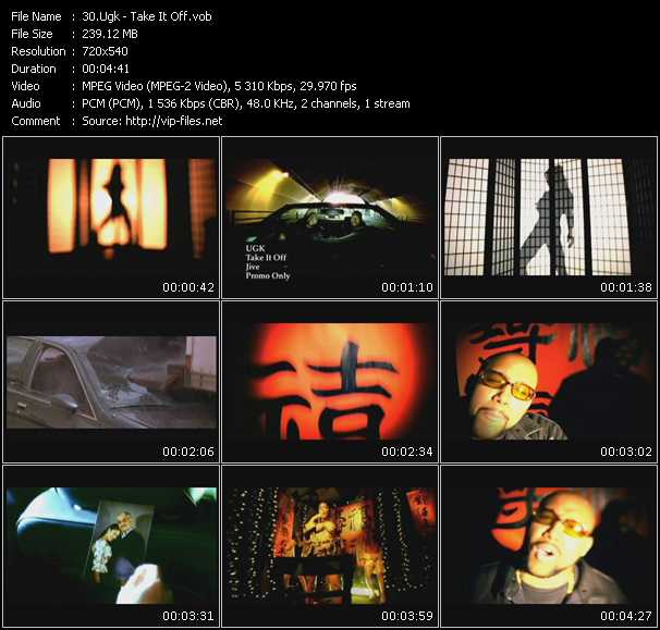 Ugk video ”Take It Off” from dvd ”Promo Only Urban Video February 2008” 