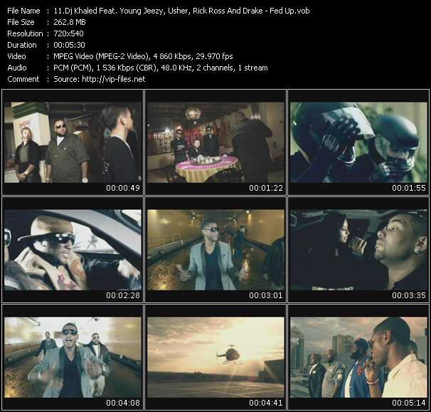 Dj Khaled Feat. Young Jeezy, Usher, Rick Ross And Drake video ”Fed Up” from dvd ”Promo Only Urban Video February 2010” 