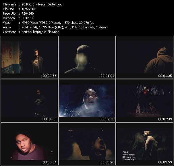 P.O.S. video ”Never Better” from dvd ”Promo Only Urban Video March 2010” 