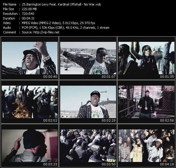 Barrington Levy Feat. Kardinal Offishall video ”No War” from dvd ”Promo Only Urban Video March 2010” 