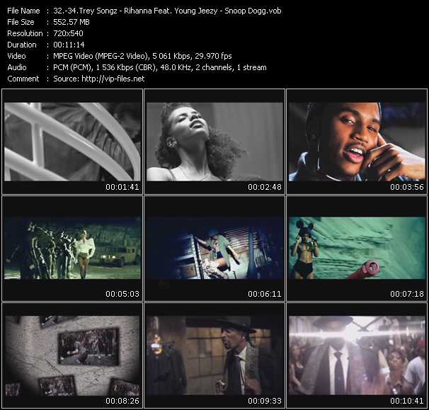 Trey Songz - Rihanna Feat. Young Jeezy - Snoop Dogg video ”I Invented Sex-Say Aah - Hard - I Wanna Rock” from dvd ”Promo Only Urban Video March 2010” 