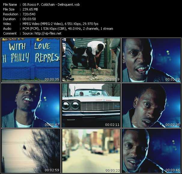 Rosco P. Coldchain video ”Delinquent” from dvd ”Promo Only Urban Video June 2003” 