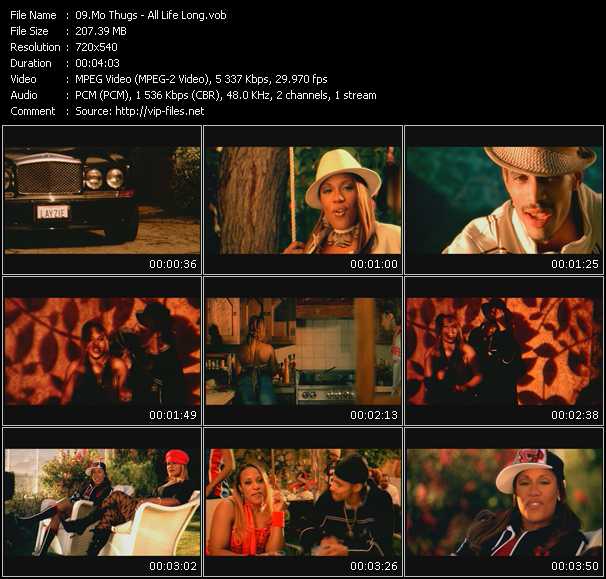 Mo Thugs video ”All Life Long” from dvd ”Promo Only Urban Video June 2003” 