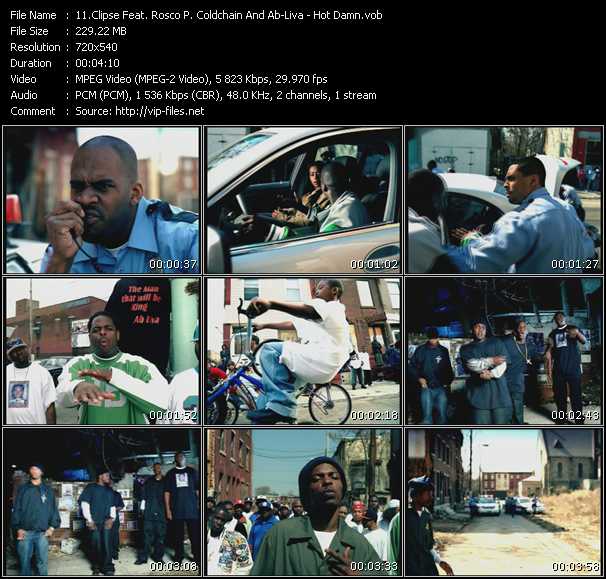 Clipse Feat. Rosco P. Coldchain And Ab-Liva video ”Hot Damn” from dvd ”Promo Only Urban Video June 2003” 