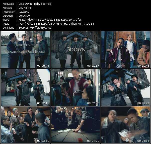 3 Down video ”Baby Boo” from dvd ”Promo Only Urban Video June 2003” 