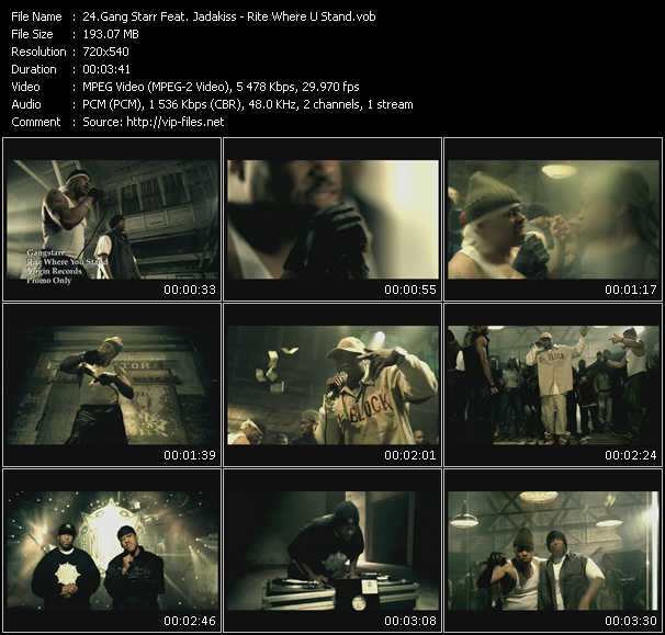 Gang Starr Feat. Jadakiss video ”Rite Where U Stand” from dvd ”Promo Only Urban Video July 2003” 