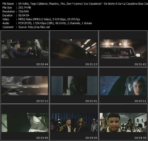 Voltio, Tego Calderon, Maestro, Tito, Zion Y Lennox 'Los Casadores' video ”De Norte A Sur-La Casadora-Ibas Caminando” from dvd ”Promo Only Urban Video July 2005” 