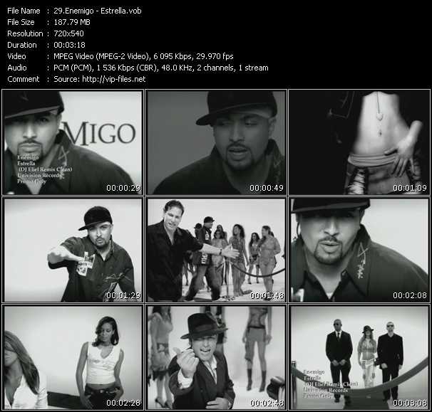 Enemigo video ”Estrella (DJ Eliel Remix Clean)” from dvd ”Promo Only Urban Video July 2005” 