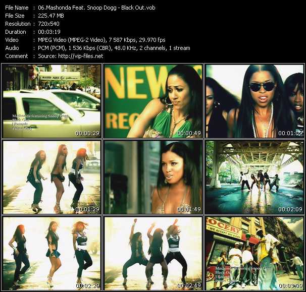 Mashonda Feat. Snoop Dogg video ”Black Out” from dvd ”Promo Only Urban Video August 2005” 