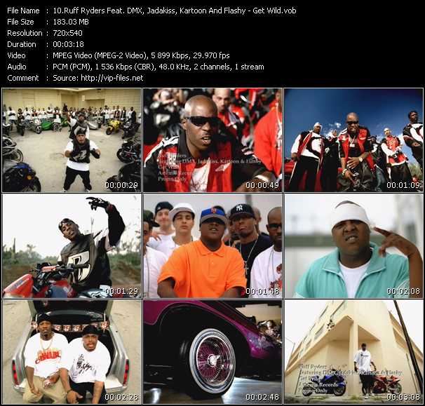Ruff Ryders Feat. DMX, Jadakiss, Kartoon And Flashy video ”Get Wild” from dvd ”Promo Only Urban Video August 2005” 