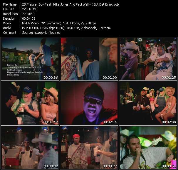 Frayser Boy Feat. Mike Jones And Paul Wall video ”I Got Dat Drink” from dvd ”Promo Only Urban Video August 2005” 