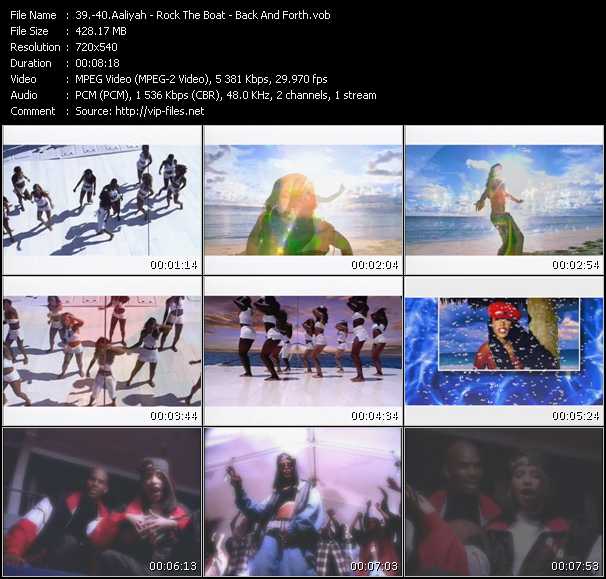 Aaliyah video ”Rock The Boat - Back And Forth” from dvd ”Promo Only Urban Video August 2005” 
