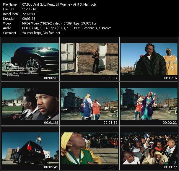 Boo And Gotti Feat. Lil' Wayne video ”Ain't It Man” from dvd ”Promo Only Urban Video September 2003” 