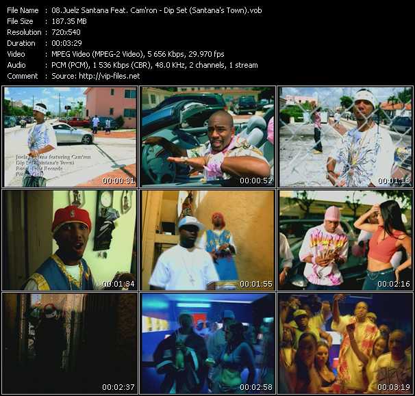 Juelz Santana Feat. Cam'ron video ”Dip Set (Santana's Town)” from dvd ”Promo Only Urban Video September 2003” 