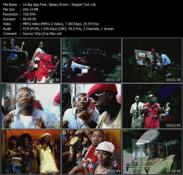 Big Gipp Feat. Sleepy Brown video ”Steppin' Out” from dvd ”Promo Only Urban Video September 2003” 