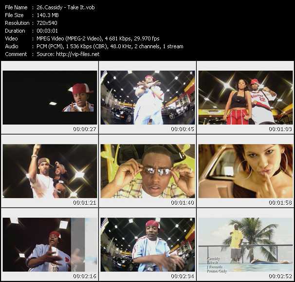 Cassidy video ”Take It” from dvd ”Promo Only Urban Video September 2003” 