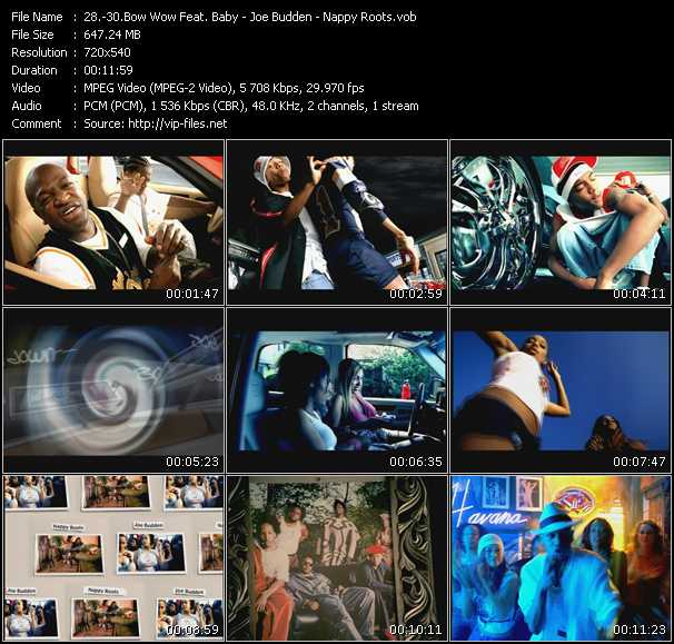 Bow Wow Feat. Baby - Joe Budden - Nappy Roots video ”Let's Get Down - Pump It Up - Roun' The Globe” from dvd ”Promo Only Urban Video September 2003” 