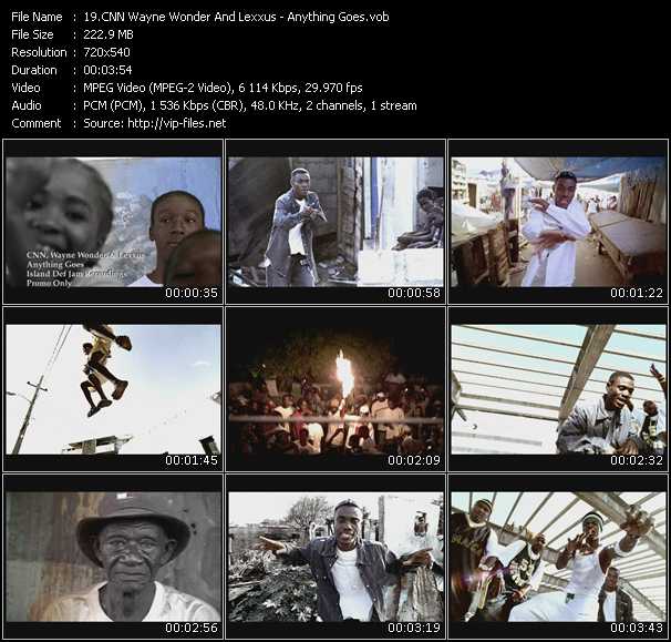 CNN Wayne Wonder And Lexxus video ”Anything Goes” from dvd ”Promo Only Urban Video November 2003” 