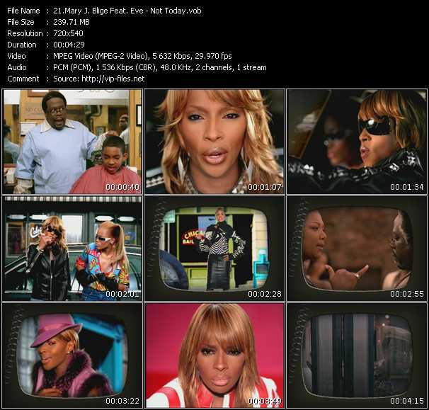 Mary J. Blige Feat. Eve video ”Not Today” from dvd ”Promo Only Urban Video December 2003” 