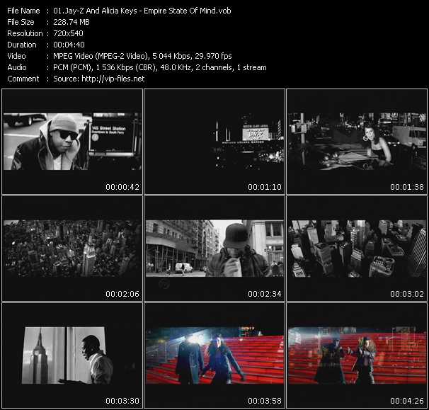Jay-Z And Alicia Keys video ”Empire State Of Mind” from dvd ”Promo Only Urban Video December 2009” 