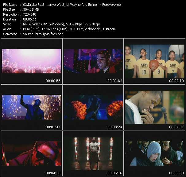 Drake Feat. Kanye West, Lil Wayne And Eminem video ”Forever” from dvd ”Promo Only Urban Video December 2009” 