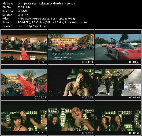 Triple C's Feat. Rick Ross And Birdman video ”Go” from dvd ”Promo Only Urban Video December 2009” 