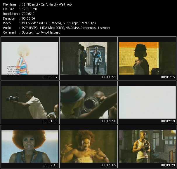 N'Dambi video ”Can't Hardly Wait” from dvd ”Promo Only Urban Video December 2009” 