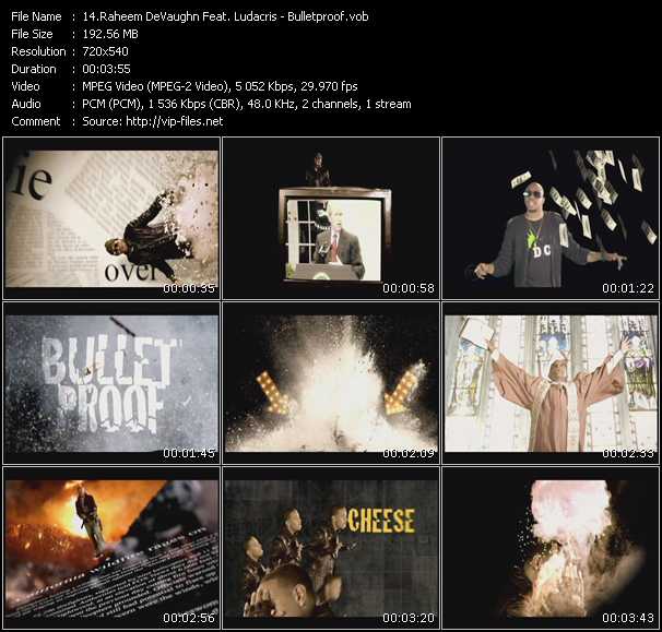 Raheem DeVaughn Feat. Ludacris video ”Bulletproof” from dvd ”Promo Only Urban Video December 2009” 