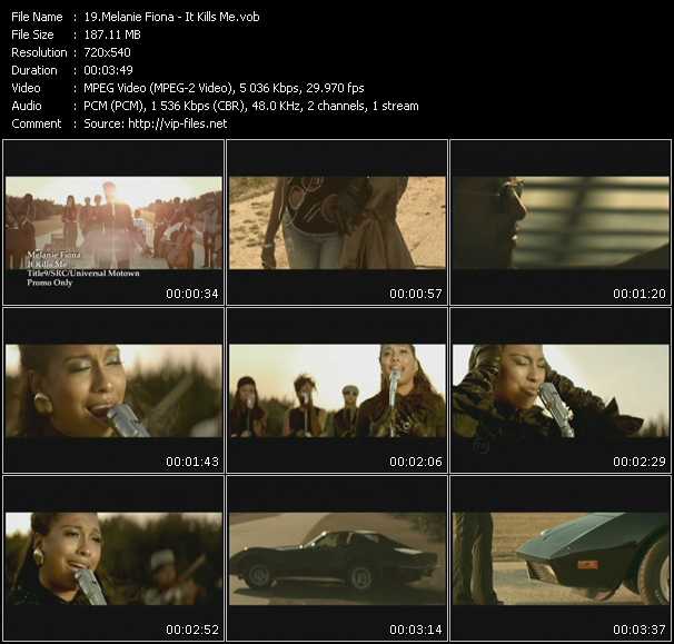 Melanie Fiona video ”It Kills Me” from dvd ”Promo Only Urban Video December 2009” 