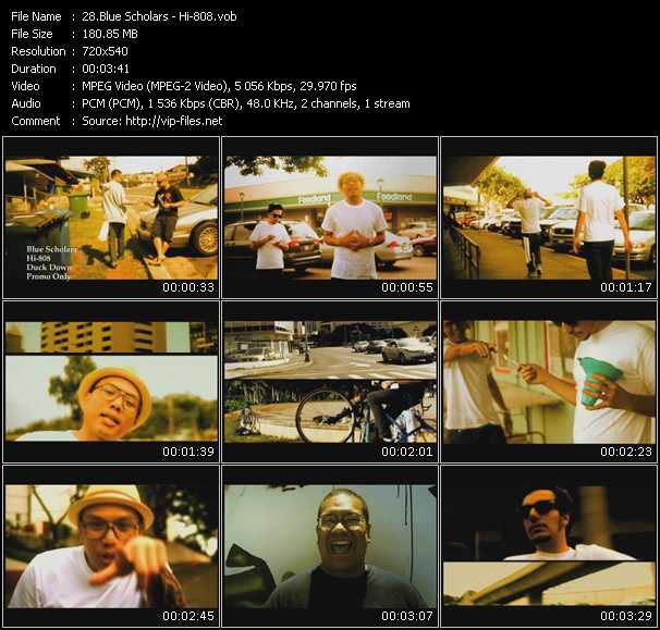 Blue Scholars video ”Hi-808” from dvd ”Promo Only Urban Video December 2009” 