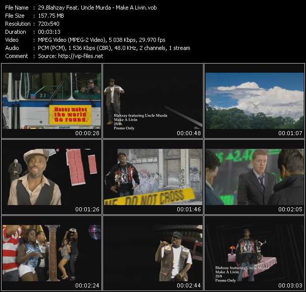 Blahzay Feat. Uncle Murda video ”Make A Livin” from dvd ”Promo Only Urban Video December 2009” 