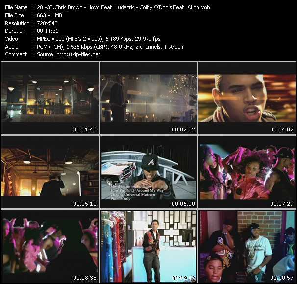 Chris Brown - Lloyd Feat. Ludacris - Colby O'Donis Feat. Akon video ”Forever - How We Do It Around My Way - What You Got” from dvd ”Promo Only Urban Mix Video Vol.7” 