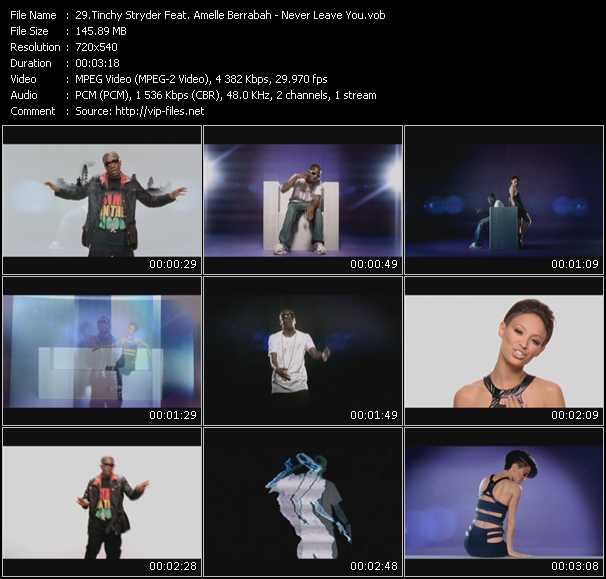 Tinchy Stryder Feat. Amelle Berrabah video ”Never Leave You” from dvd ”Screenplay VJ-Pro Hits Vision December 2009” 