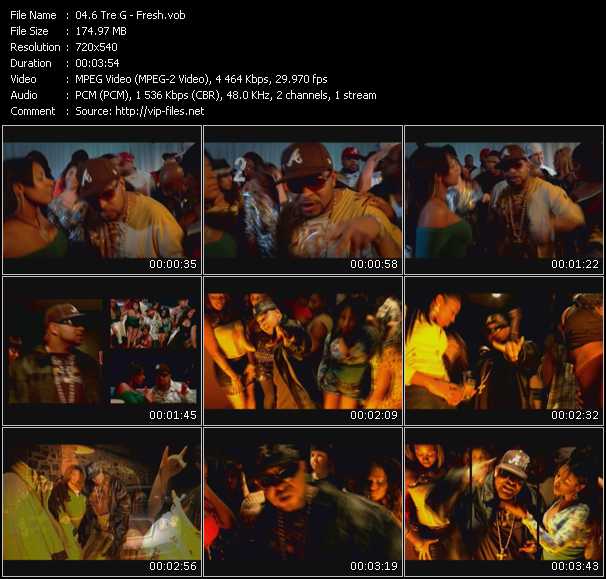 6 Tre G video ”Fresh” from dvd ”Screenplay VJ-Pro Urban Vision January 2010” 